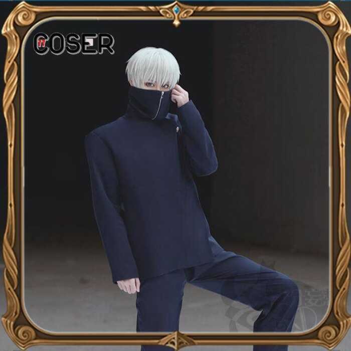 LY 【Coser 77】Jujutsu Kaisen Satoru Gojo Cosplay ชุดคอสเพลย์ มหาเวทย์ผนึกมาร Gojo Satoru และกางเกงขา