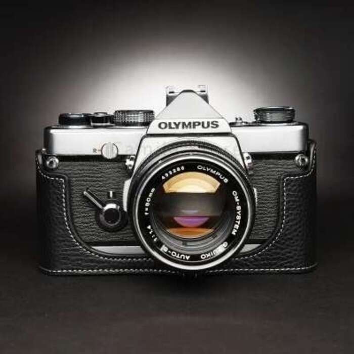 อุปกรณ์เสริมกล้อง handwork Photo กล้องหนัง cowhide กระเป๋า Body BOX สําหรับ Olympus OM 1 OM1 OM-2 OM