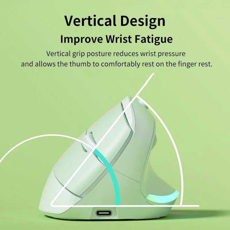 เมาส์แนวตั้ง Ergonomic 2.4Ghz เมาส์ไร้สายสําหรับเล่นเกมสํานักงานเมาส์คอมพิวเตอร์ออปติคัลเงียบ ราคา ถูกที่สุด ดีลบีเคเค แกลเลอรีภาพที่ 2
