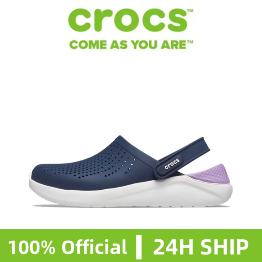 【Flagship】Crocs LiteRide EVA Blue Purple Modest  Outdoor Trend Unisex Sandal 204592-4SP