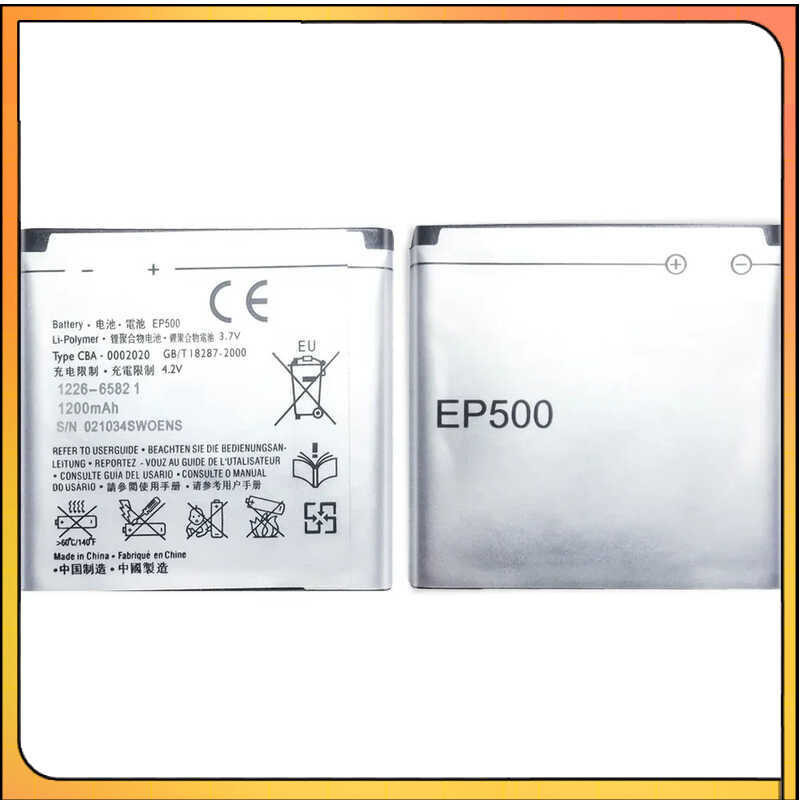 แบตเตอรี่โทรศัพท์มือถือ EP500 สำหรับ Sony Ericsson Xperia SK17I X8 U5I E15i WT18I Wt19i U8 แบตเตอรี่