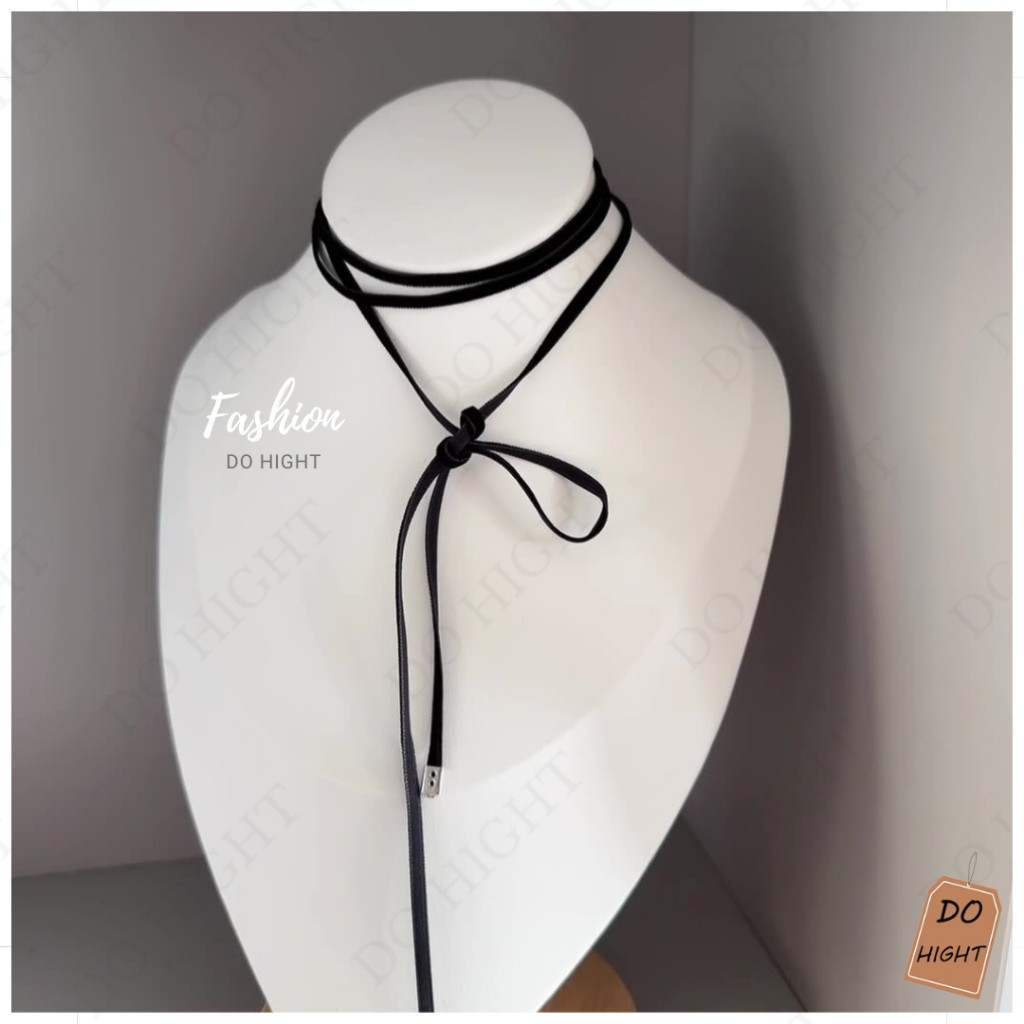 ,พร้อมส่ง มีเก็บเงินปลายทาง สร้อยคอโชคเกอร์ มี 2 สี สายยาว 120 ซม. แนวแฟชั่นเกาหลี : Do hight