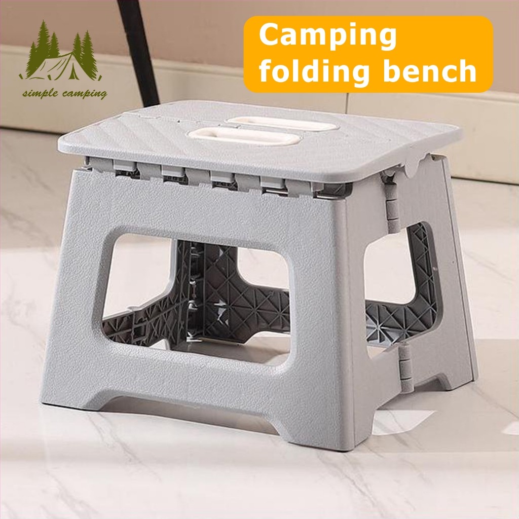 hot🔥การประกันคุณภาพ🔥 import Camping Plastic Chair Foldable Stool Folding Portable Chair Plastic S