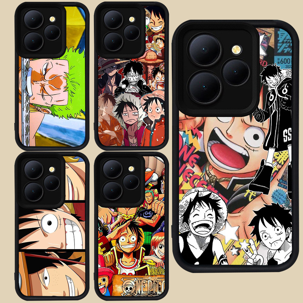 ปลอกสีดําสําหรับ Tecno Spark Pova 5 POP 20 8 6 GO 4 9 7 Pro GO1S GO1 2024 2023 2025 Plus Camon 12 40