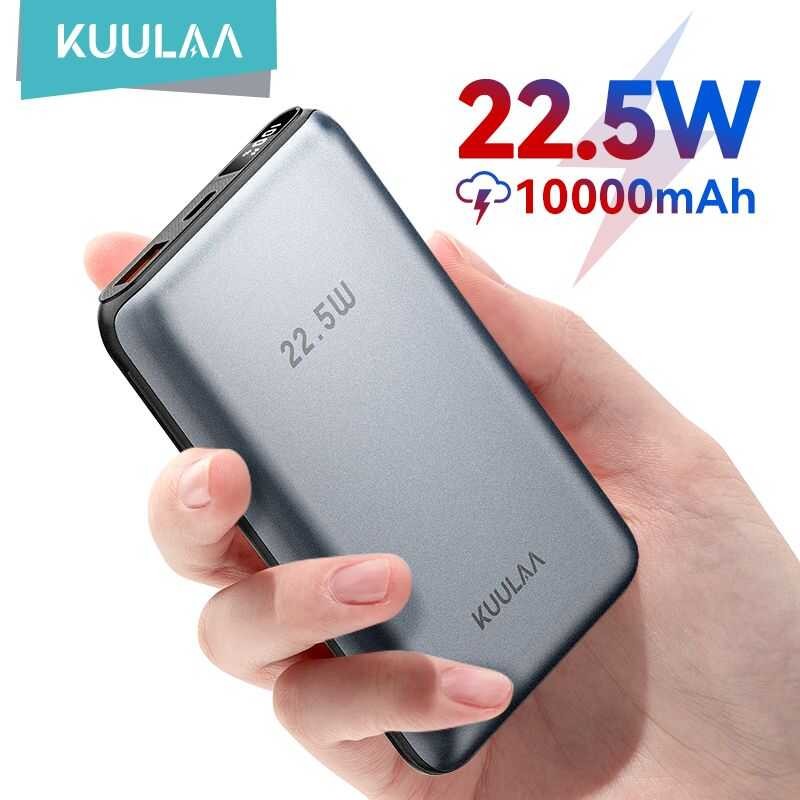 ❤ Kuulaa 10000Mah แบตสำรอง Bank Built In Two Cable Usb-C + Lighing 22.5W Charging Powerbank เพา