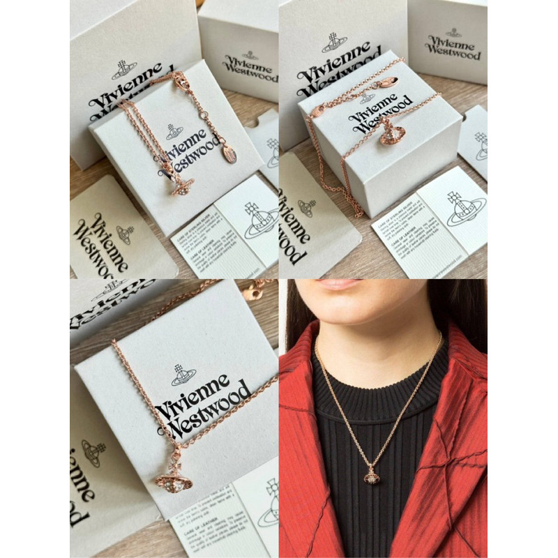 มาแล้วน๊า พร้อมส่ง  สร้อยคอ Mayfair Small Orb  สี Pink gold   ของแท้ %