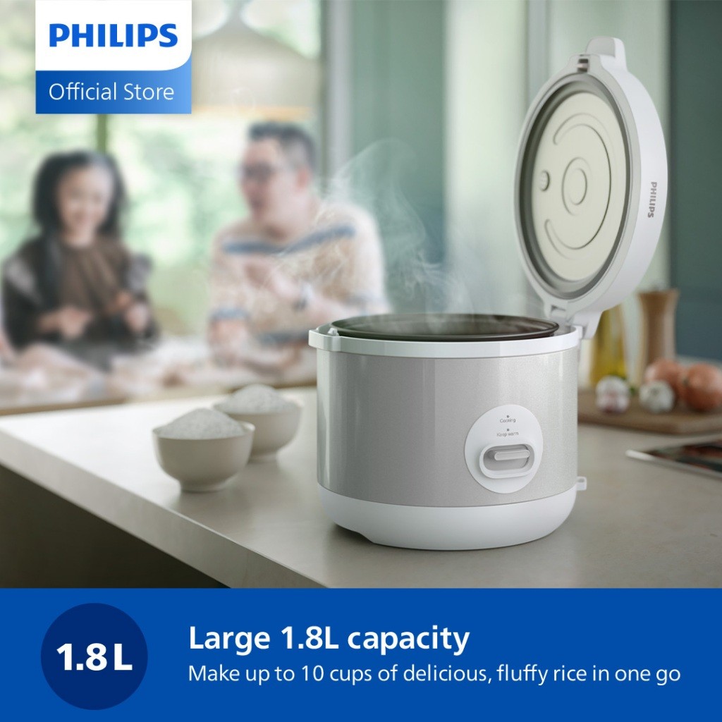 hot🔥การประกันคุณภาพ🔥 PHILIPS 3000 Series Rice Cooker (1.8L) HD3008/HD3008/30)