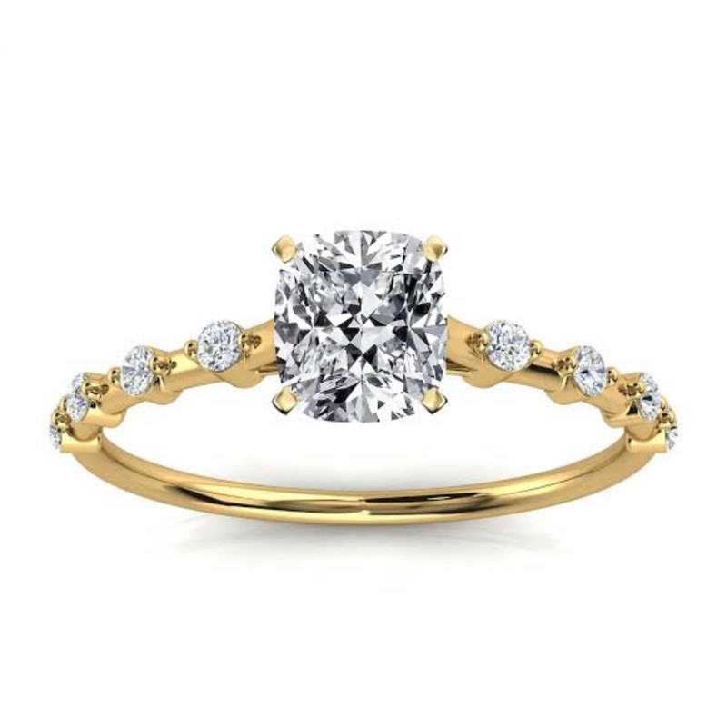 CVD Diamond Solitaire Ring แหวนเพชรแท้ ทองคำ 9K 1.05 ct HPHT Lab Grown Diamond น้ำ 100 (D) VS1 ทองค