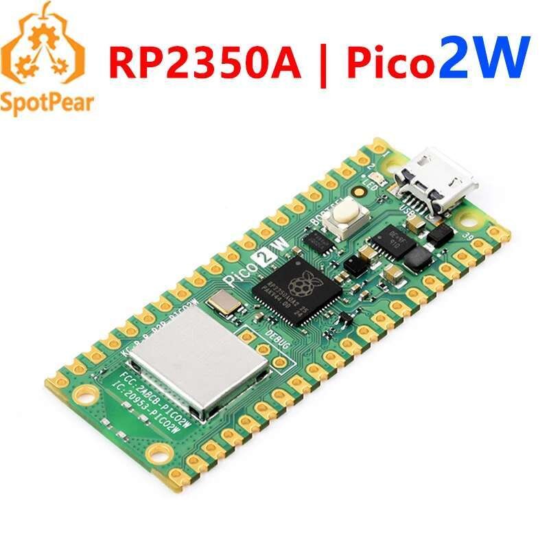 Raspberry Pi Pico 2 W RP2350 Pico2W ARM Cortex-M33 และ RISC-V Hazard3 Wi-Fi4 Bluetooth5.2 CYW43439