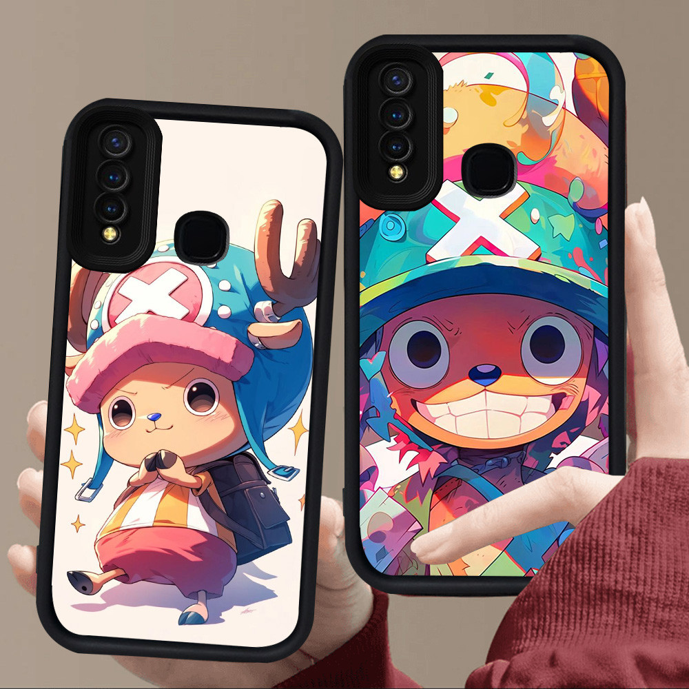 E86 One Piece Chopper สําหรับซิลิโคนสีดํา VIVO Y91C Y17 Y91 Y50 V9 Y95 Y30 Z1 Pro Y19 Y12 Y15 Y30i Y