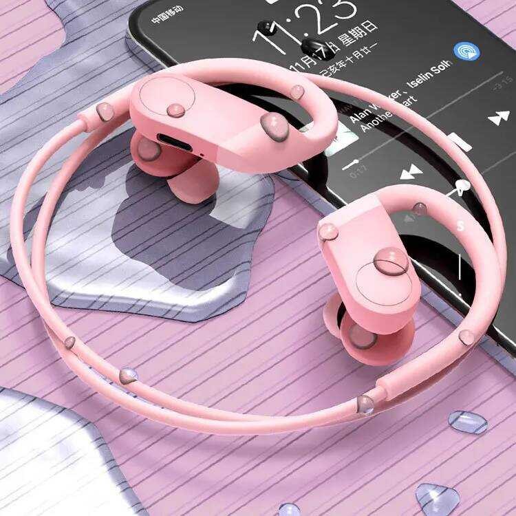 บลูทูธ 5.0 กระดูกในแบบคล้องคอหูฟังแบบแขวนหู IPX5 กันน้ํากีฬา Air Conduction หูฟังตามหลักสรีรศาสตร์