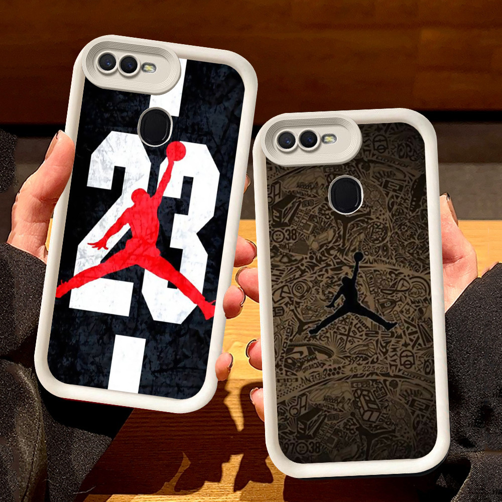 ปลอกสีขาวสําหรับ OPPO F5 A12 A5 A3S A1K A12s F9 A7 F7 A5S A11K A12E Pro S55 J-jordan โลโก้