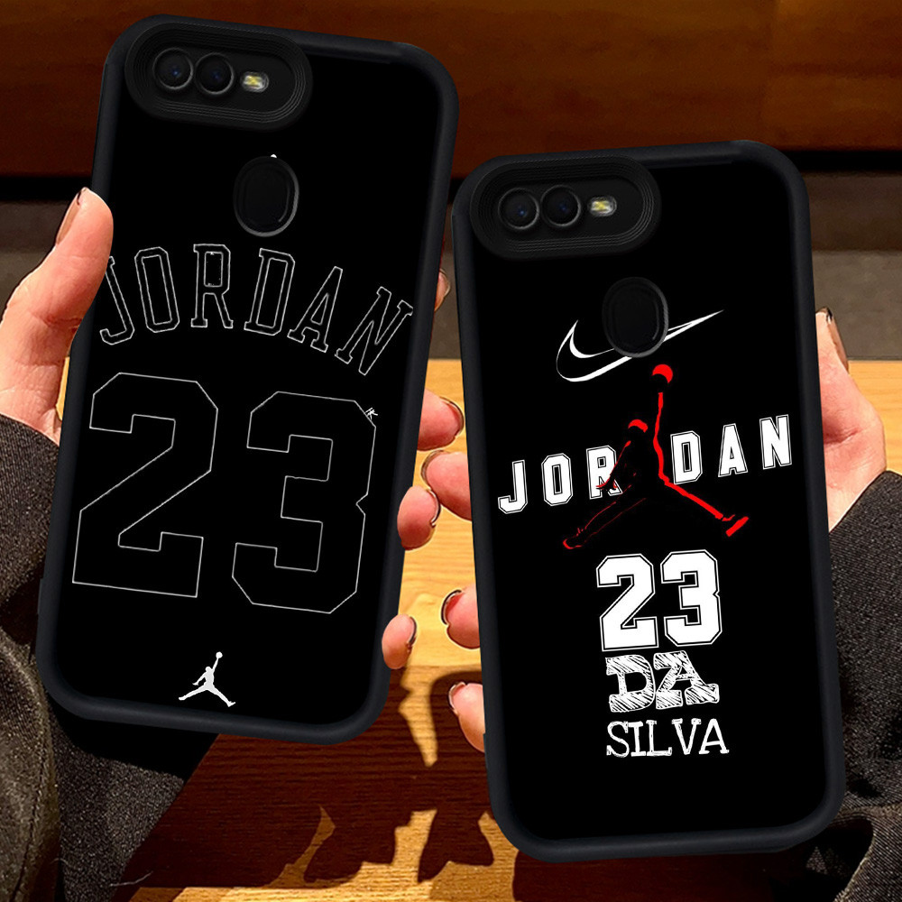 S60 Bulls jordan 23 สําหรับ OPPO A1K A7 F7 A5S F5 A5 A12 A12s A12E A3S F9 Pro สีดํา