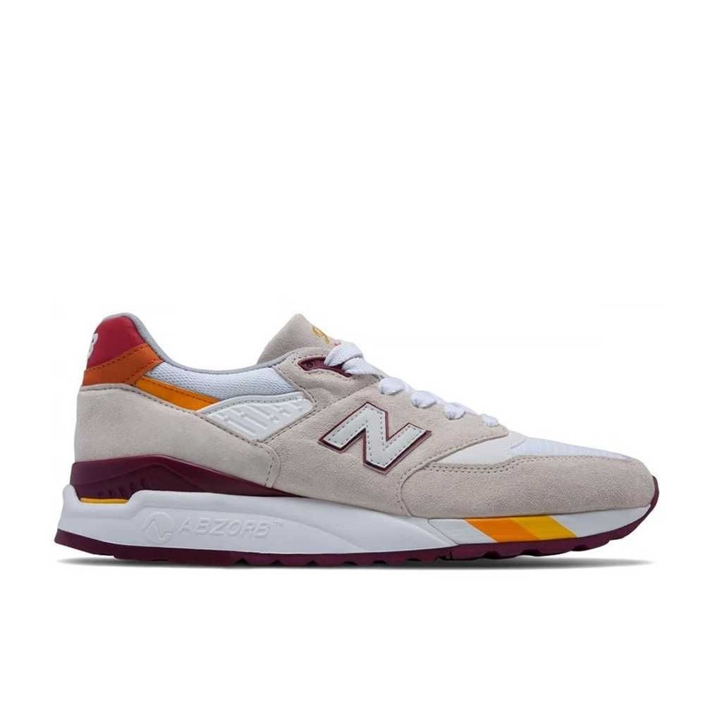 New Balance 998 Coumarin Pack White Burgundy Unused