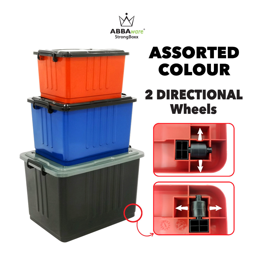 hot🔥การประกันคุณภาพ🔥 import Abbaware Storage Box(30L/50L/80L)/Saving Box With Wheels/Storage Box