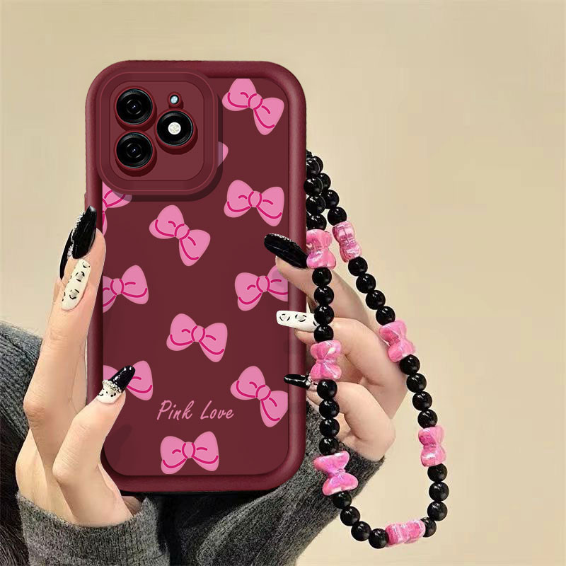 Sweet Rose bownot สร้อยข้อมือสําหรับ VIVO Y22S Y31 Y51S V25E Y78+ Y36 Y27 Y28 V21 V11I V15 PRO Y03 Y
