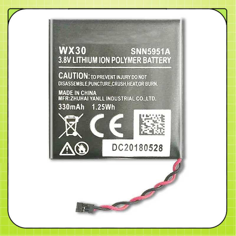 สมาร์ทวอทช์พร้อมรหัสติดตาม 300mAh WX30 SNN5951A แบตเตอรี่สำหรับ Motorola Moto 360 รุ่นแรก