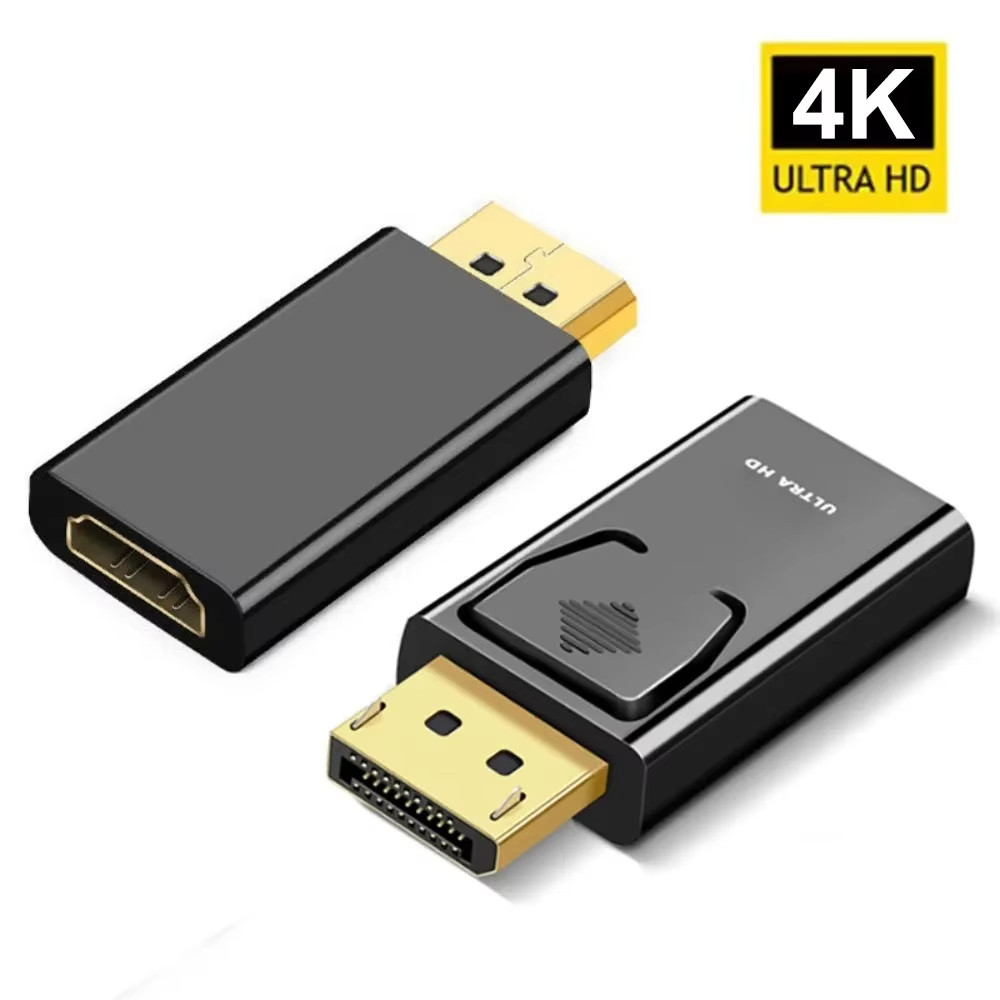 [คลังสินค้าพร้อม] 4k 60Hz Display Port to HDMI Adapter Male to Female DP to HDMI-Compatible Converte