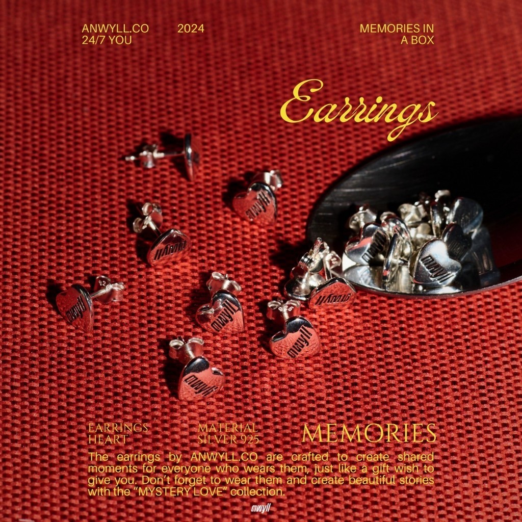 ANWYLL - MYSTERY LOVE Earrings , Silver 925(ต่างหูเงิน 925)