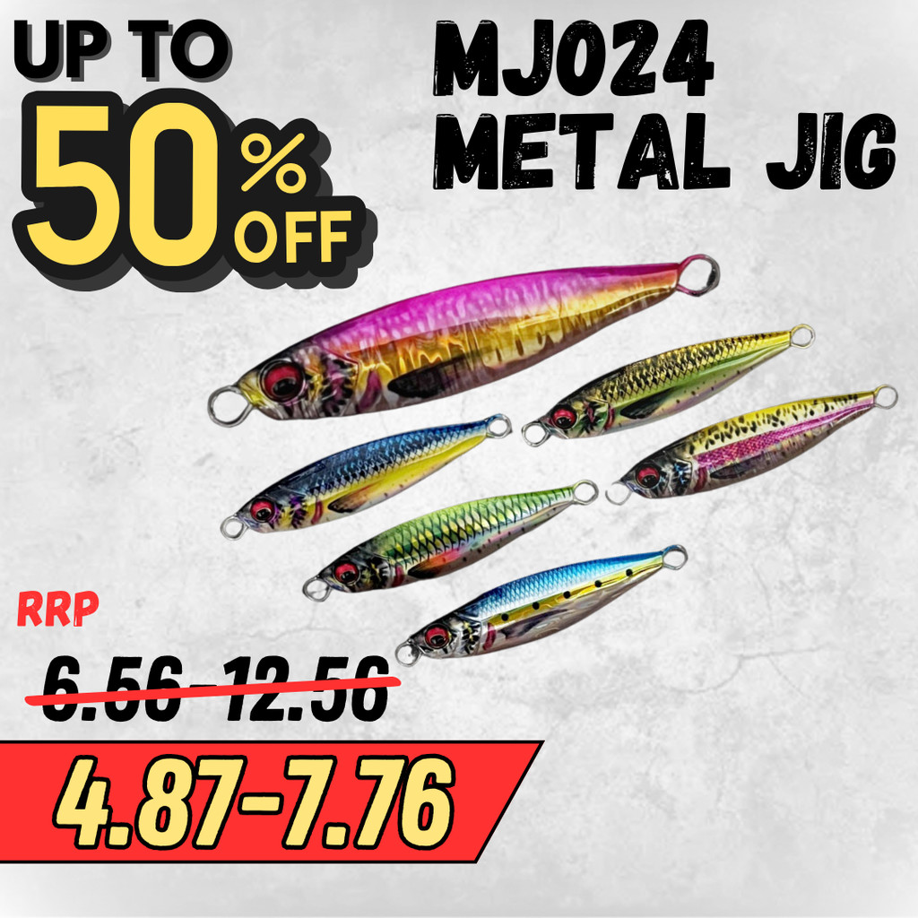MR.T Umpan Jig Pancing Fishing Jig 20g/40g/60g/80g Light Jig Lure 3D Eyes Metal Jig/Slow Jig/Fast Ji