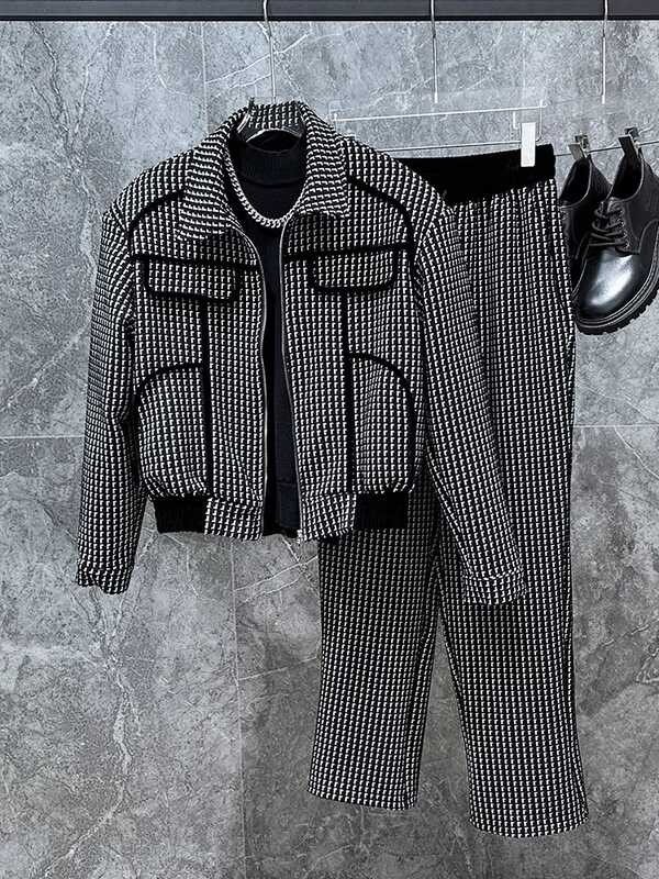 R10139 Fashion Men's Sets 2024 Runway Famous Brand European Design Party Style