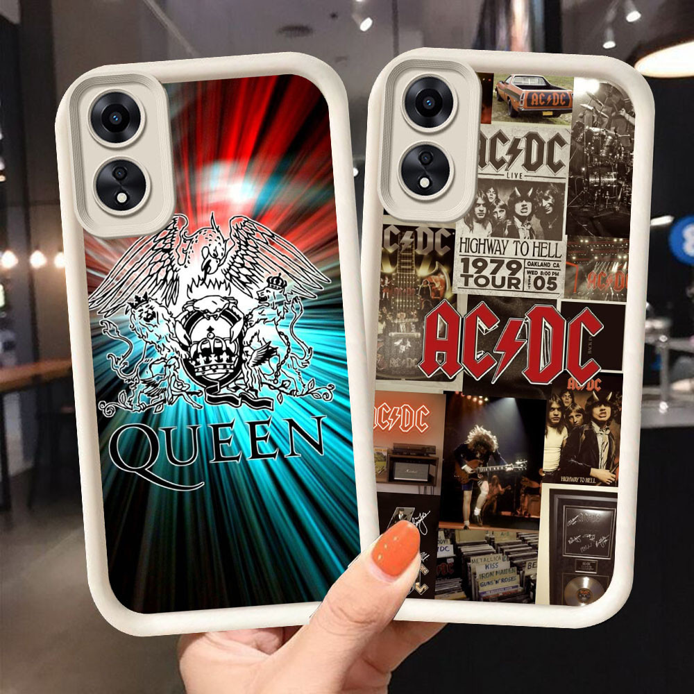 CK-1 AC DC Queen Nirvana หรูหราปลอกซิลิโคนสําหรับ OPPO A17 A38 A58 F23 A60 A18 A78 A98
