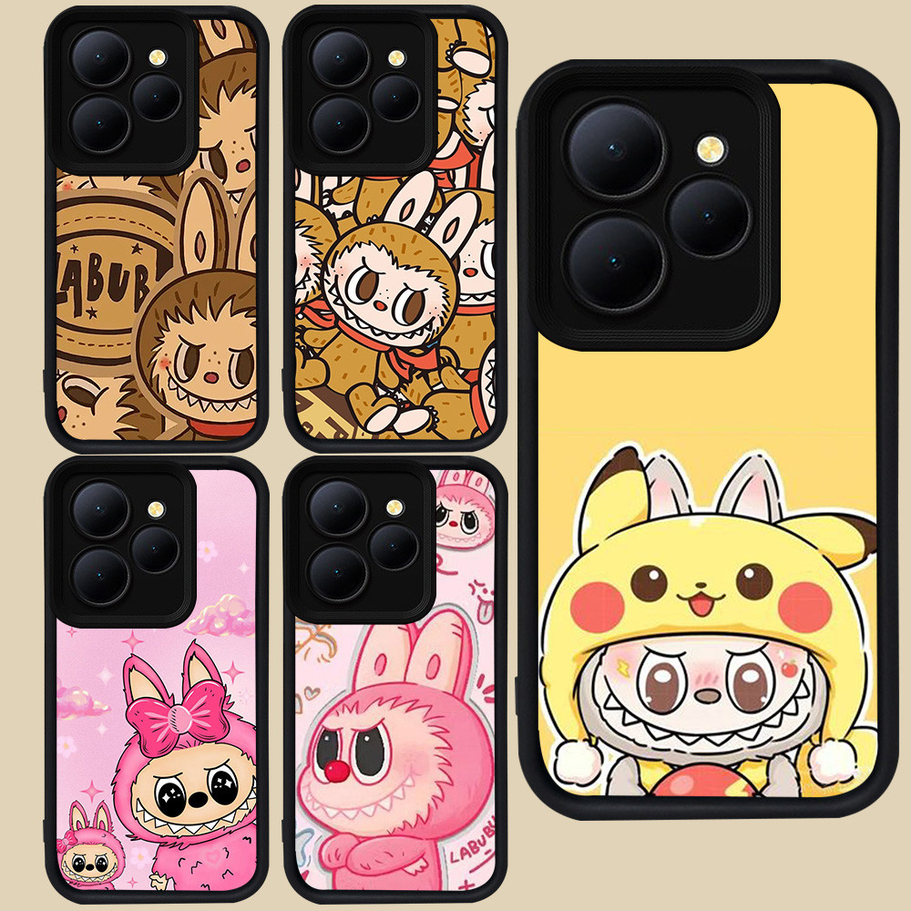 ปลอกสีดําสําหรับ Tecno Spark Pova 5 POP 20 8 6 GO 4 9 7 Pro GO1S GO1 2024 2023 2025 Plus Camon 12 40