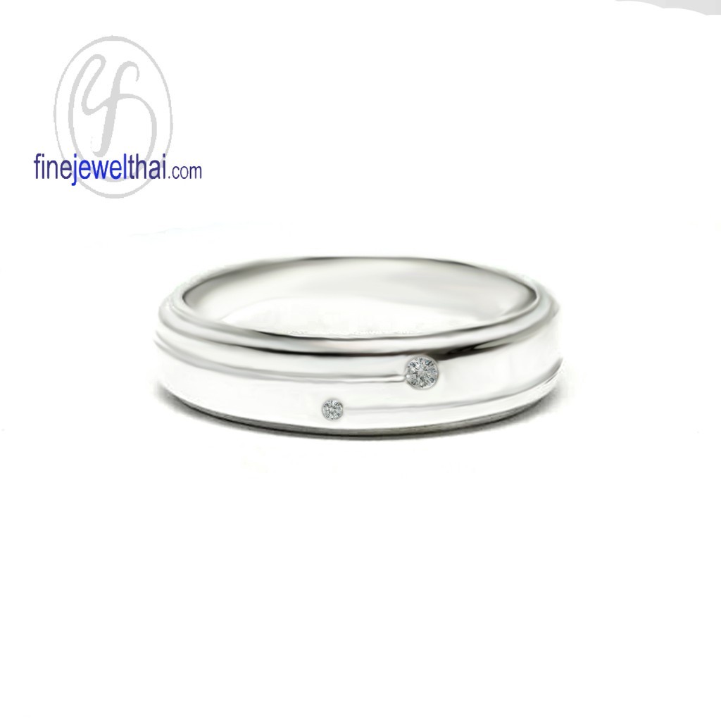 Finejewelthai แหวนเพชร-เพชร-แหวนหมั้น-แหวนแต่งงาน-Diamond CZ-Wedding Ring-Silver-White Gold - R3081