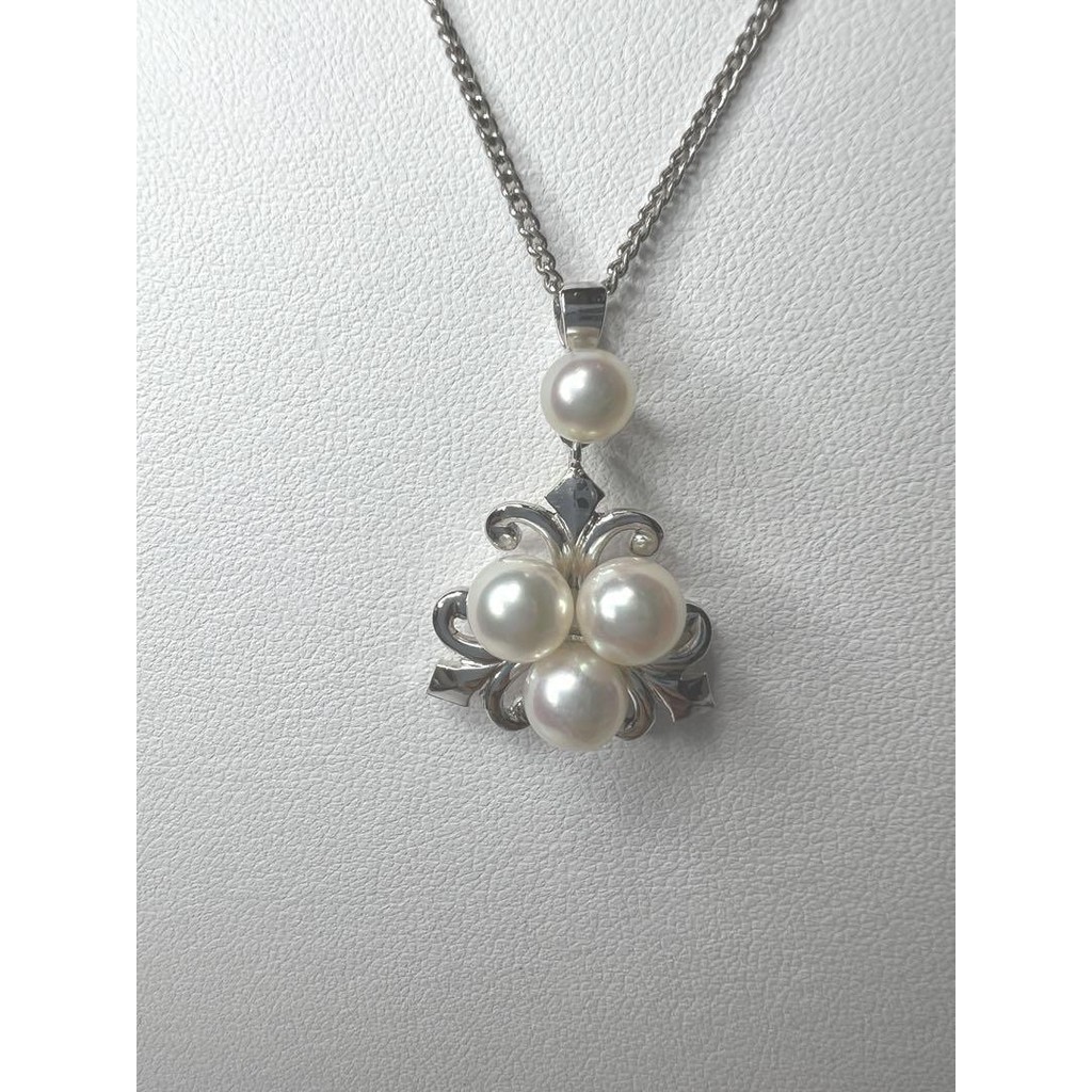 [USED] สร้อยคอ Mikimoto SV Pearl Design 40㎝<เรือจากญี่ปุ่น>