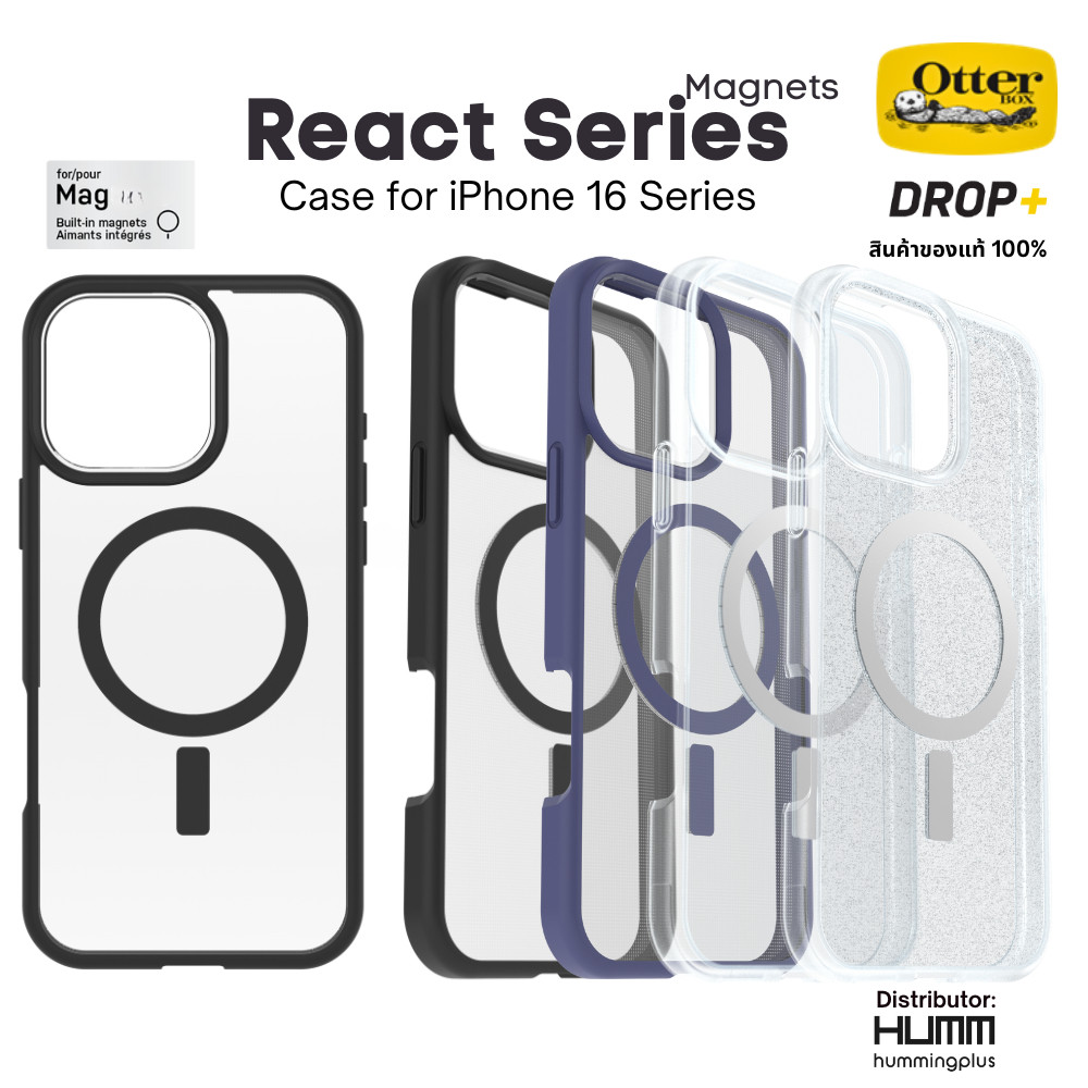 OtterBox React Magnets Series Case เคสกันกระแทก สำหรับ iPhone 16 I 16 Plus I 16 Pro I 16 Promax