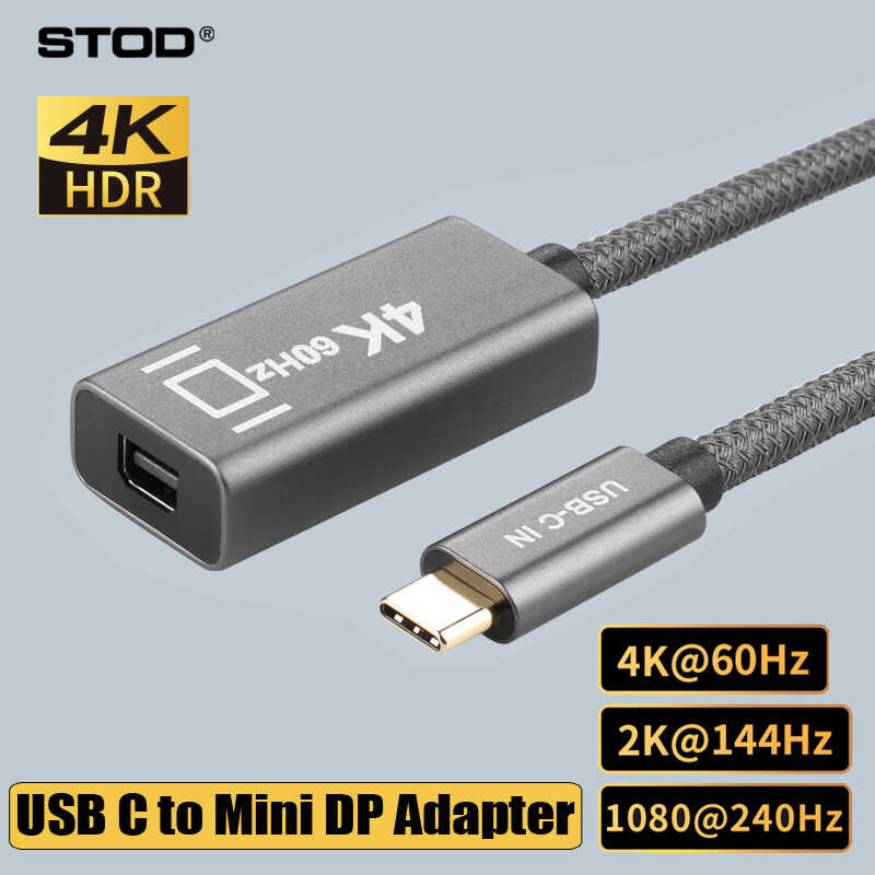 ❤ STOD Displayport 3ถึง DP 8K 60Hz K 144Hz 165Hz สาย USBC วิดีโอ HD 32.4Gbps Hbr3 Usb-C หน้าจอ