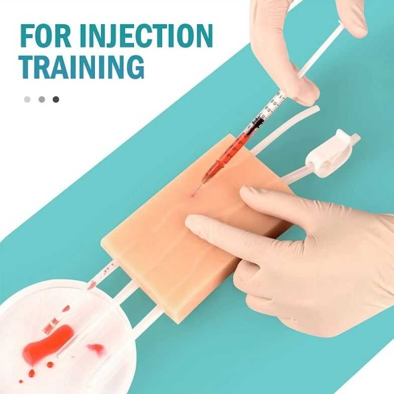 ❤ Y-Tube Intravenous Model Skin Injection Training Silicone Practice Pad Medical Teaching Molel