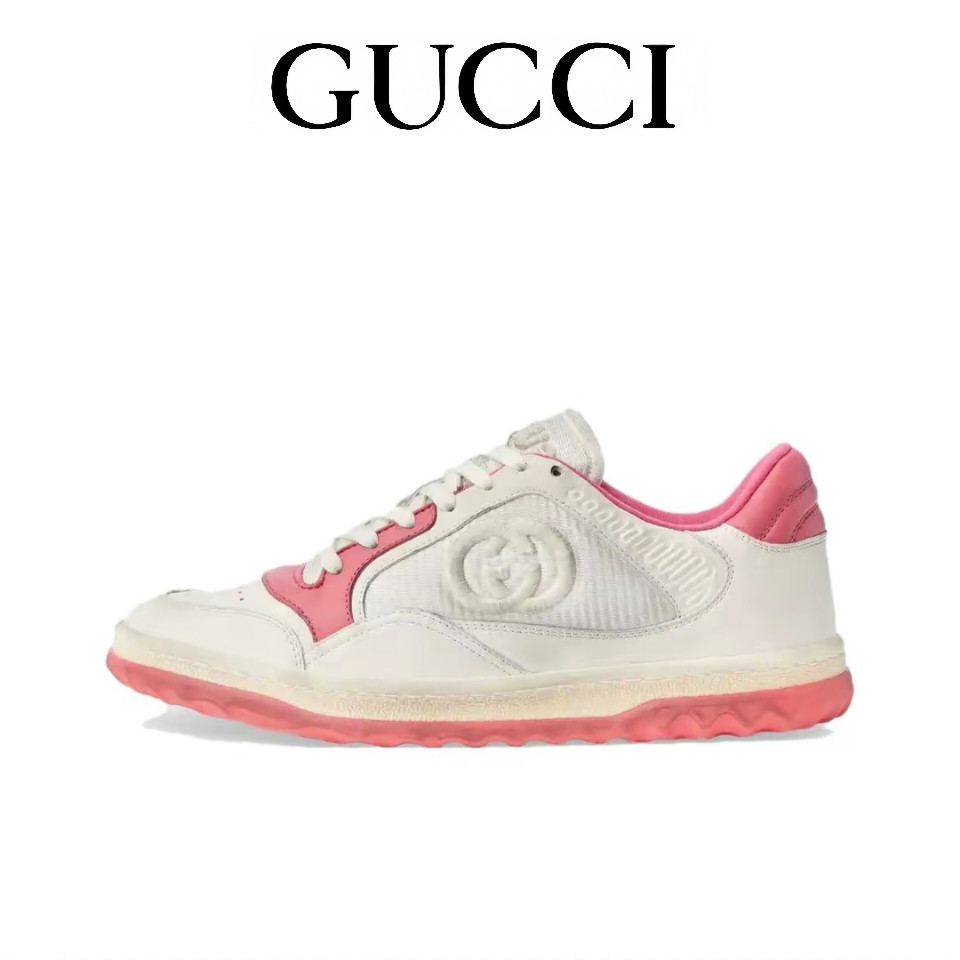 Gucci MAC80 รองเท้าลำลองสำหรับผู้ชายและผู้หญิงรองเท้าผ้าใบแฟชั่นต่ำ