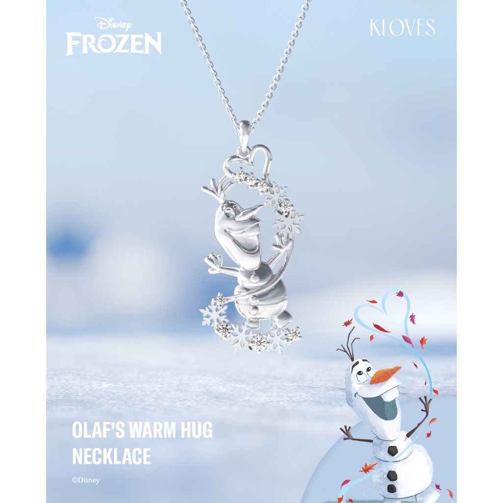 KLOVES - Disney Frozen Collection - Olaf's Warm Hug Necklace สร้อยคอโอลาฟ