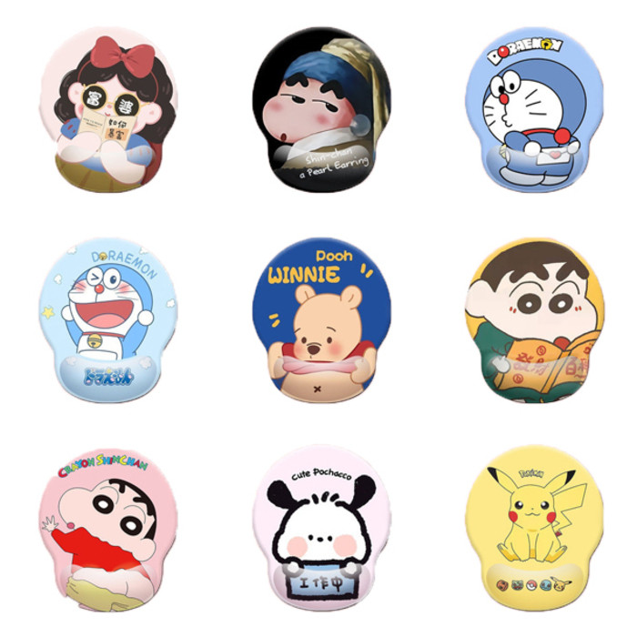 70สไตล์การ์ตูนป้องกันข้อมือแผ่นรองเมาส์หมอนมือตามหลักสรีรศาสตร์เพื่อบรรเทาความเมื่อยล้าซิลิโคนอ่อนนุ่มหนาป้องกันการลื่นของขวัญสร้างสรรค์เกมสํานักง