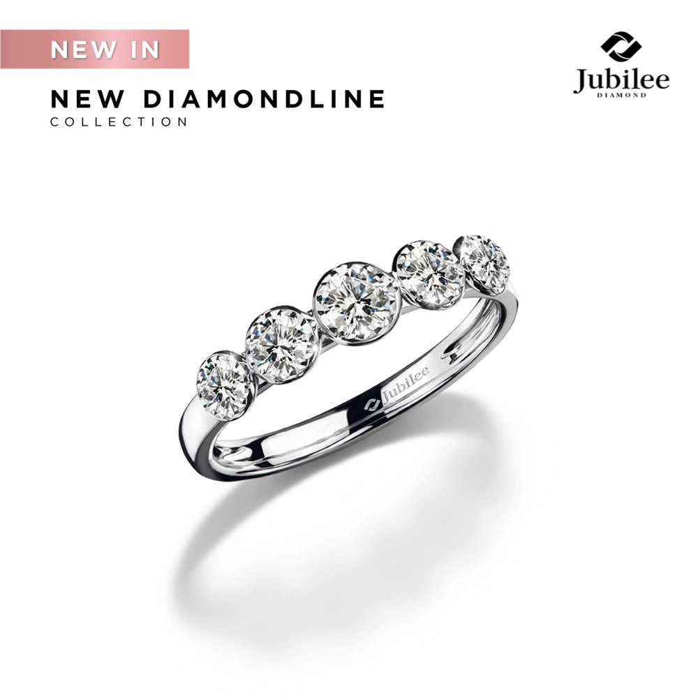 Jubilee Diamond แหวนเพชร New Diamond Line Ring เพชรแท้ เพชรน้ำ 99