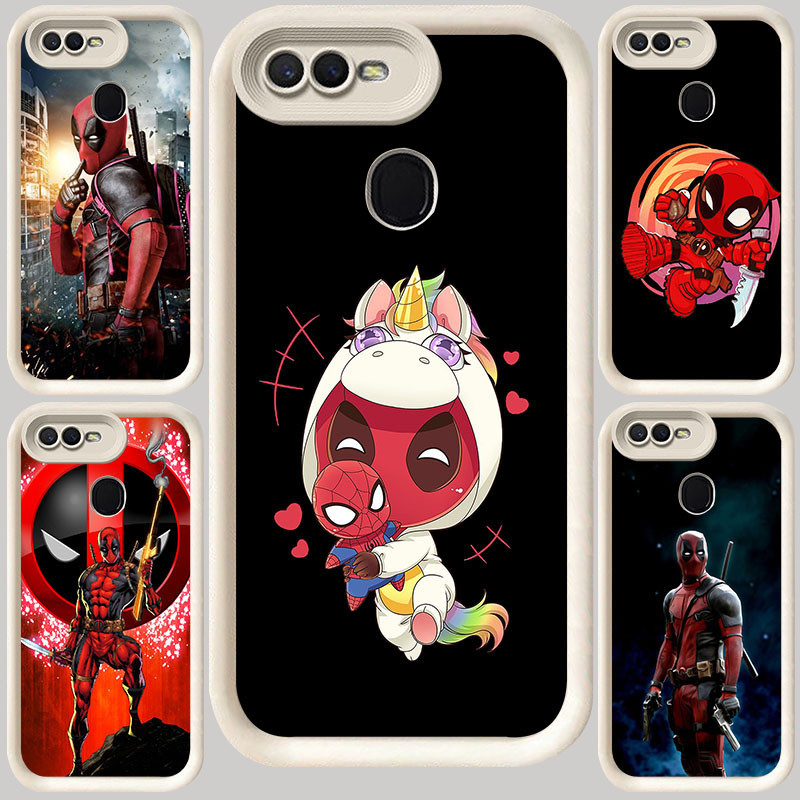M-1 Deadpool ปลอกสีขาวสําหรับ OPPO A12E A7 A1K F7 A12 A3S A5 A12s F5 A5S F9 Pro