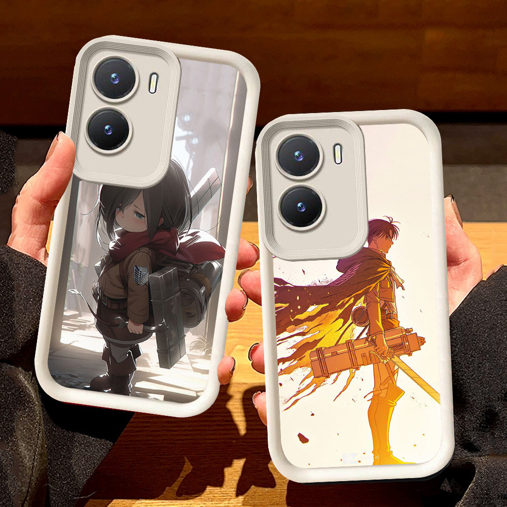 ปลอกสีขาวสําหรับ VIVO Y22 Y22s Y75 IQOO Z9 13 Z10 Y35 Z9X Y15a Y55 Y15s Y01 Y16 Y56 T4 5G S124 โจมตี