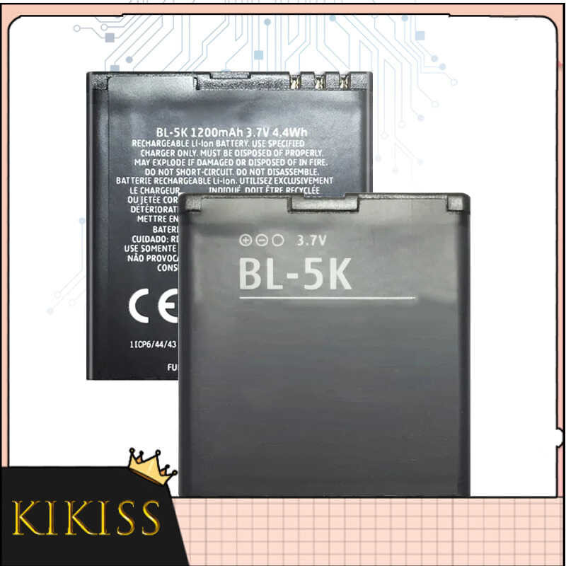 Nokia N85 N86 N87 8MP 701 X7 C7 00 BL 5K BL-5KOriginal แบตเตอรี่ 1300mAh