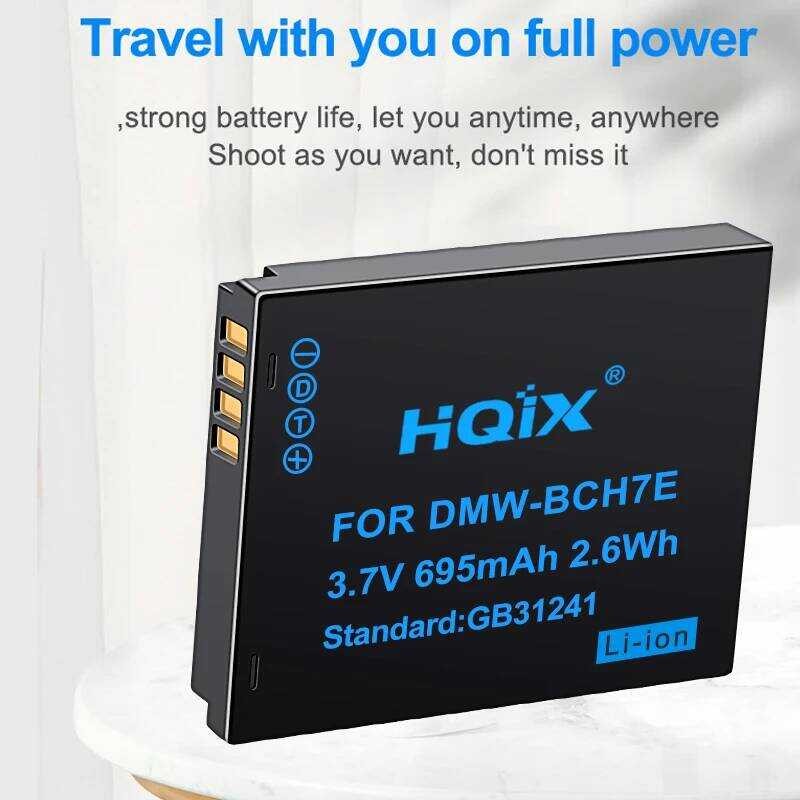 ▥ HQIX สําหรับ  Dmc-Fp1 Fp2 Fp3 Ft10 Ts10 กล้อง Dmw-Bch7e Dual Charger แบตเตอรี่