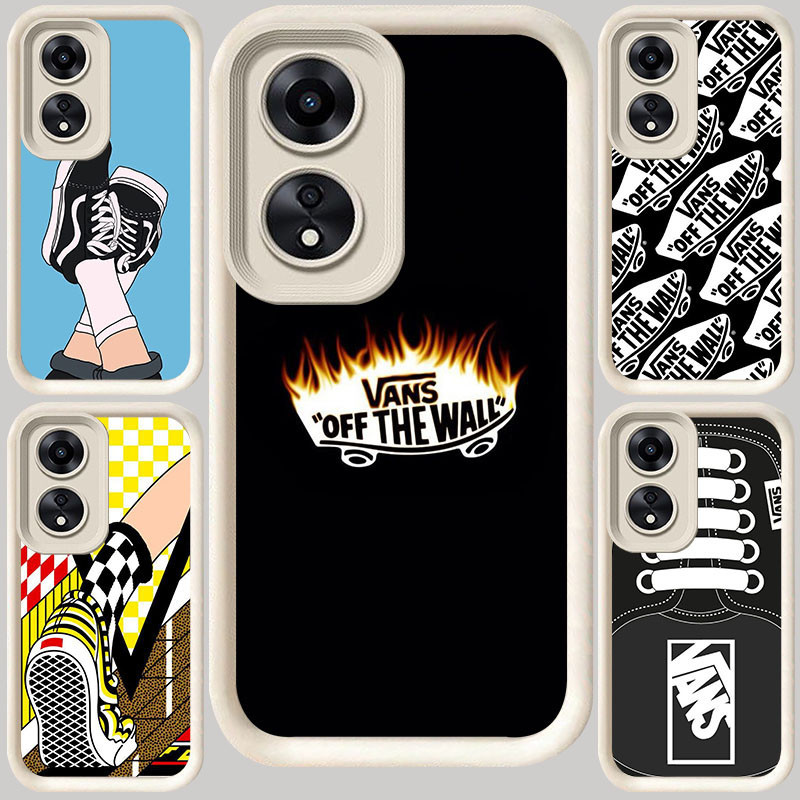 M-19 Van-s ปลอกสีขาวสําหรับ OPPO A17K A58 A18 A38 A60 A17 A78 A98 5G