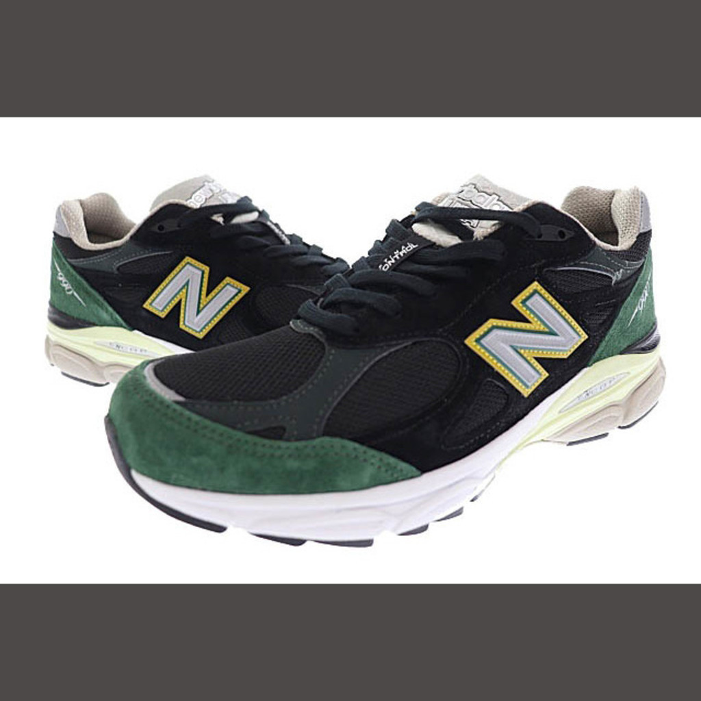 รองเท้าผ้าใบ New Balance 990V3 M990Cp3 27.5 สีดําเขียว  ส่งตรงจากญี่ปุ่น มือสอง
