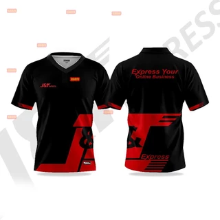 พารามา!! | Original Jnt Express Jersey พิมพ์เต็ม Cool J&t Package Courier Driver เสื้อผ้า