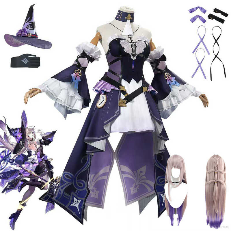 LY L95 Honkai Star Rail The Herta Dress Wig Role Play Cosplay Cloth Halloween Party Costume L