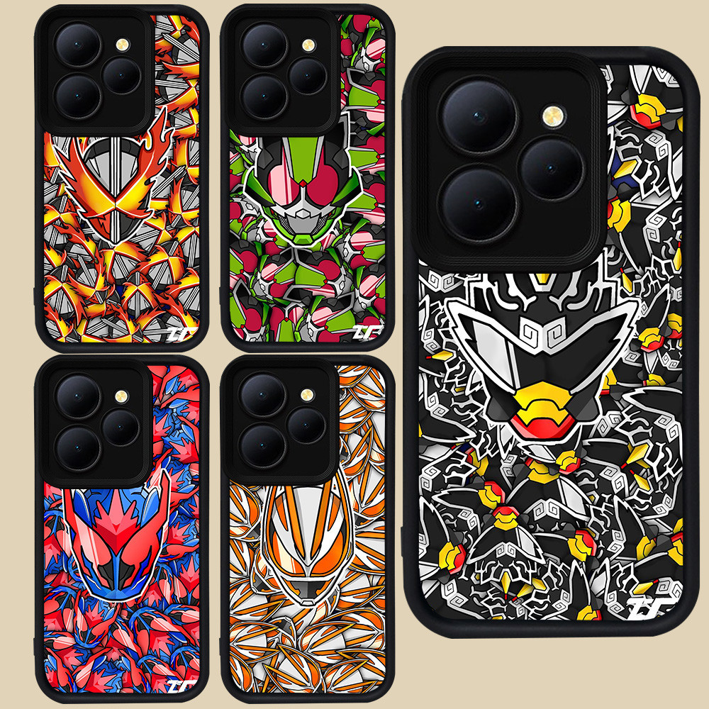 ปลอกสีดําสําหรับ Tecno Spark Pova 5 POP 20 8 6 GO 4 9 7 Pro GO1S GO1 2024 2023 2025 Plus Camon 12 40