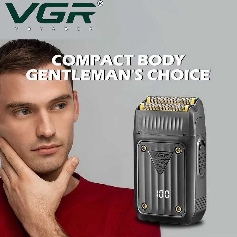▥ VGR 363 เครื่องโกนหนวดไฟฟ้าสําหรับผู้ชายชาร์จฟอยล์ม
