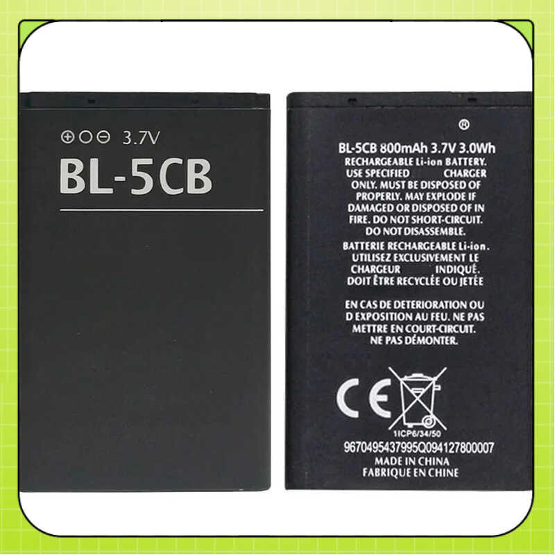 แบตเตอรี่ BL-5CB สำหรับ Nokia 6108 6230 6820 7610 N72 N91 100 101 103 105 109 111 113 1000 1282