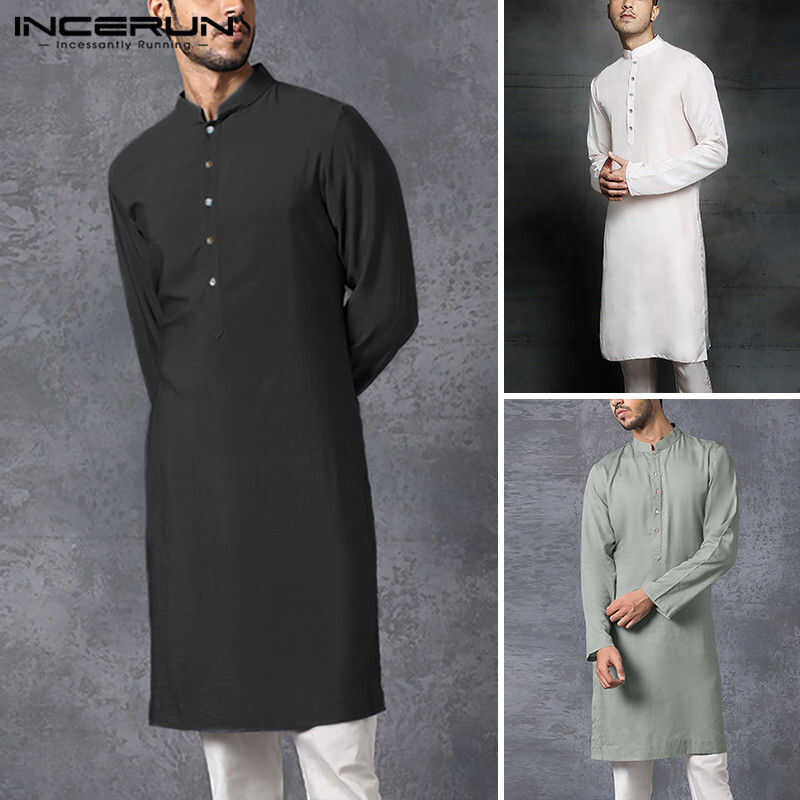 ▣ ผู้ชายวินเทจอินเดียมุสลิม Krafton เข่าเสื้อยาว