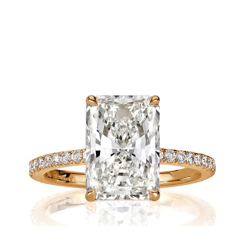 CVD Diamond Solitaire Ring แหวนเพชรแท้ ทองคำ 9K 1.00 ct HPHT Lab Grown Diamond น้ำ 100 (DEF) VVS-VS