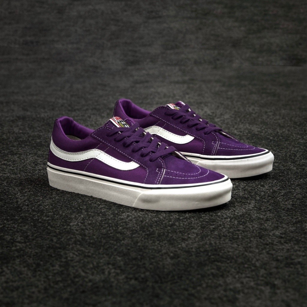 2024 ,,Vans Vans Sk8-Low รองเท้าผ้าใบลำลอง Low-Top สีม่วง l
